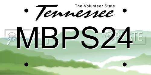 MBPS24 Tennessee License Plate