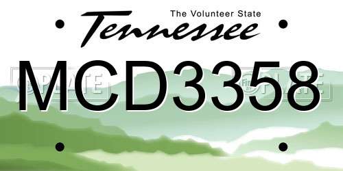 MCD3358 Tennessee License Plate
