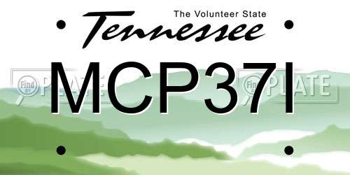MCP37I Tennessee License Plate