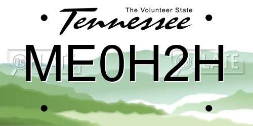 ME0H2H Tennessee License Plate