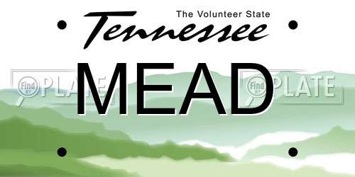 MEAD Tennessee License Plate