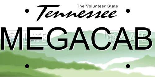 MEGACAB Tennessee License Plate