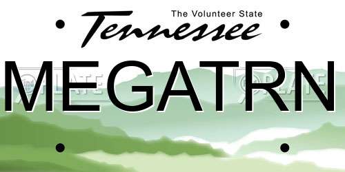 MEGATRN Tennessee License Plate