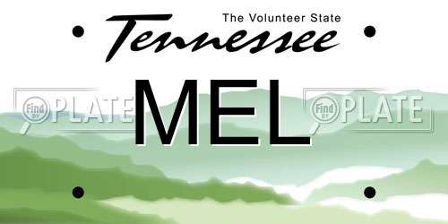 MEL Tennessee License Plate