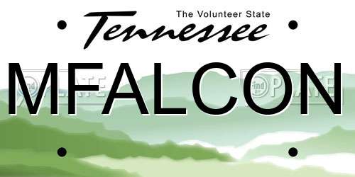 MFALCON Tennessee License Plate