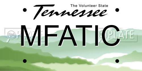 MFATIC Tennessee License Plate