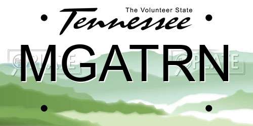 MGATRN Tennessee License Plate
