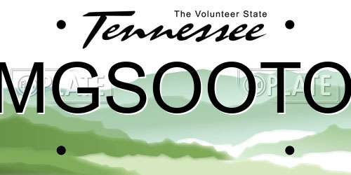 MGSOOTO Tennessee License Plate