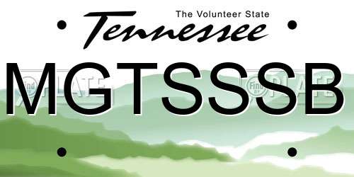 MGTSSSB Tennessee License Plate