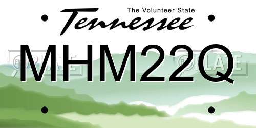 MHM22Q Tennessee License Plate