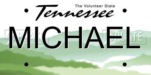 MICHAEL Tennessee License Plate