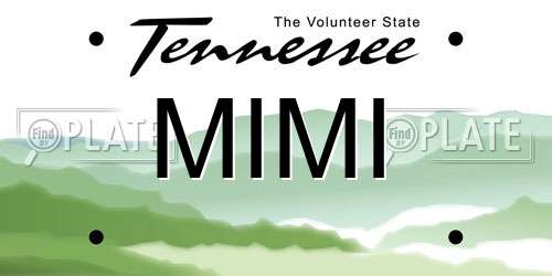 MIMI Tennessee License Plate