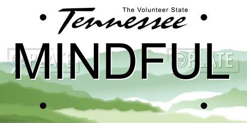 MINDFUL Tennessee License Plate