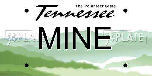 MINE Tennessee License Plate