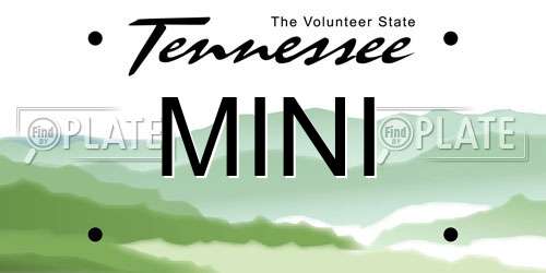 MINI Tennessee License Plate