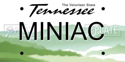 MINIAC Tennessee License Plate