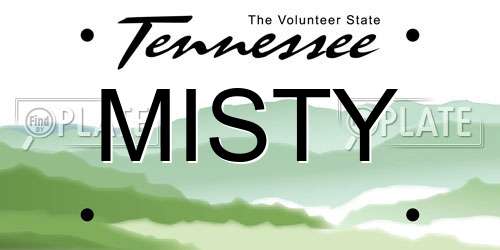 MISTY Tennessee License Plate
