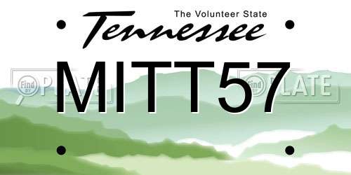 MITT57 Tennessee License Plate