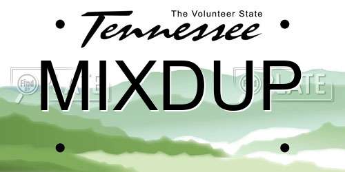 MIXDUP Tennessee License Plate
