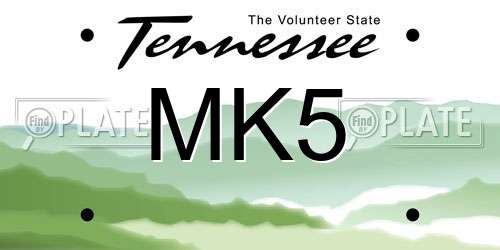 MK5 Tennessee License Plate