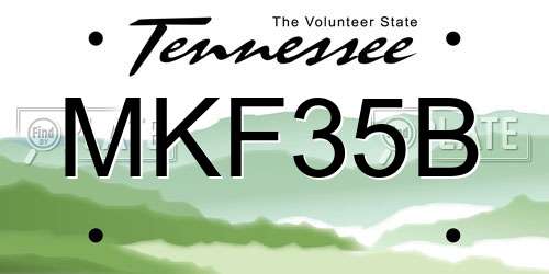 MKF35B Tennessee License Plate