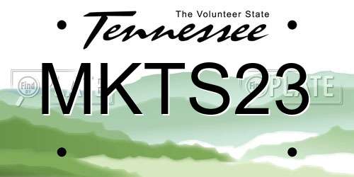 MKTS23 Tennessee License Plate