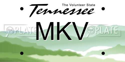 MKV Tennessee License Plate