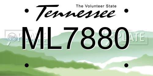 ML7880 Tennessee License Plate
