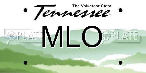 MLO Tennessee License Plate