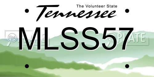 MLSS57 Tennessee License Plate