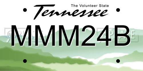MMM24B Tennessee License Plate