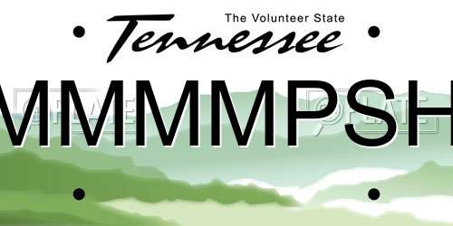 MMMMPSH Tennessee License Plate
