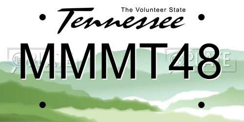 MMMT48 Tennessee License Plate