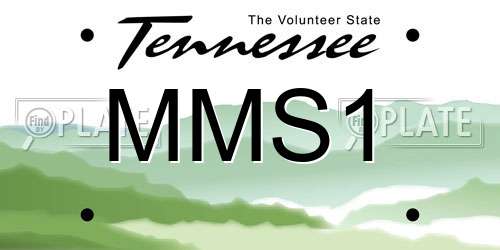 MMS1 Tennessee License Plate