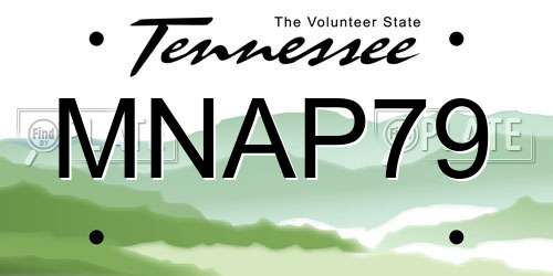 MNAP79 Tennessee License Plate