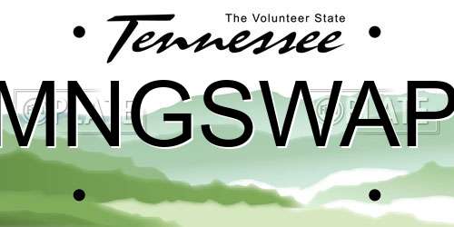 MNGSWAP Tennessee License Plate
