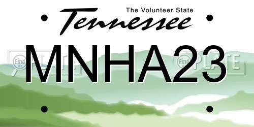 MNHA23 Tennessee License Plate