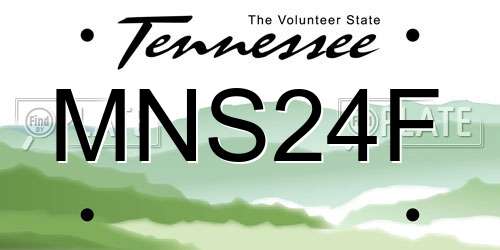 MNS24F Tennessee License Plate