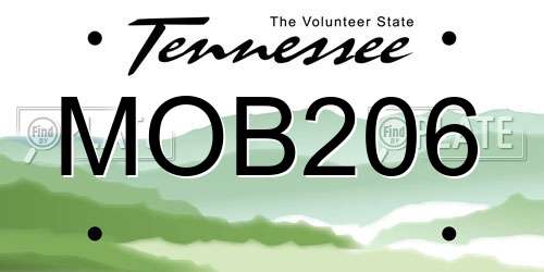 MOB206 Tennessee License Plate