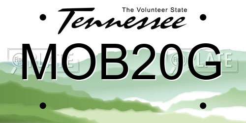 MOB20G Tennessee License Plate