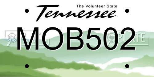 MOB502 Tennessee License Plate