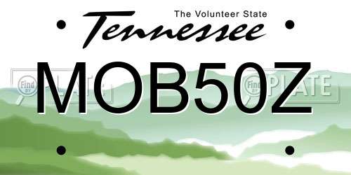 MOB50Z Tennessee License Plate