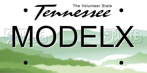 MODELX Tennessee License Plate