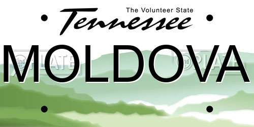MOLDOVA Tennessee License Plate