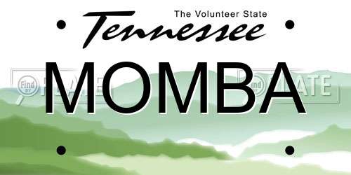 MOMBA Tennessee License Plate