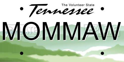 MOMMAW Tennessee License Plate