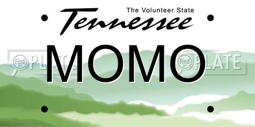 MOMO Tennessee License Plate