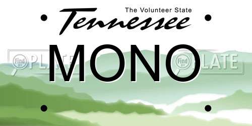 MONO Tennessee License Plate