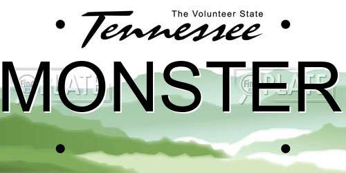 MONSTER Tennessee License Plate