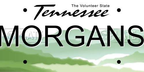 MORGANS Tennessee License Plate